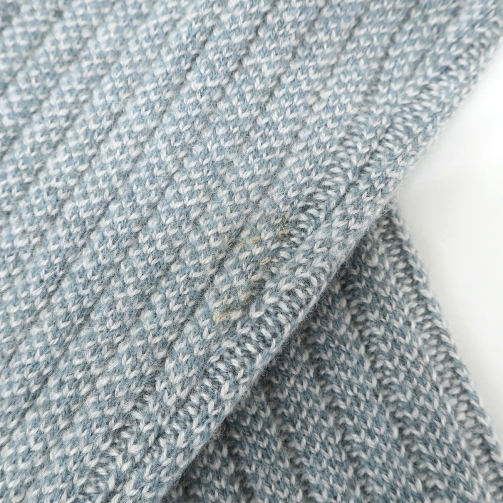 【中古】ロロピアーナ Loro Piana カシミヤ リブ編み タートルネック プルオーバーニット ライトブルー【サイズ50】【 状態ランクC 】【 メンズ 】
