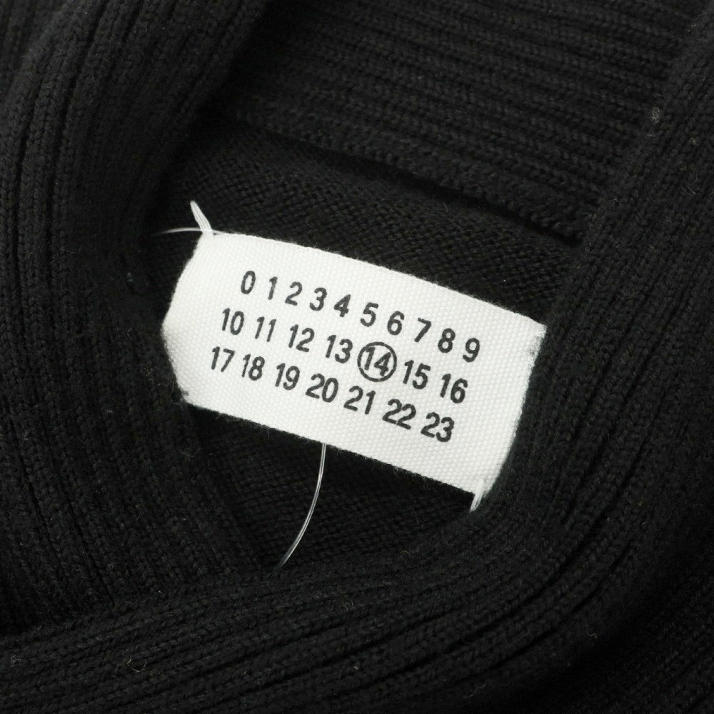 【中古】マルタンマルジェラフォーティーン Martin Margiela 14 ウール プルオーバーニット ブラック【サイズM】【 状態ランクB 】【 メンズ 】