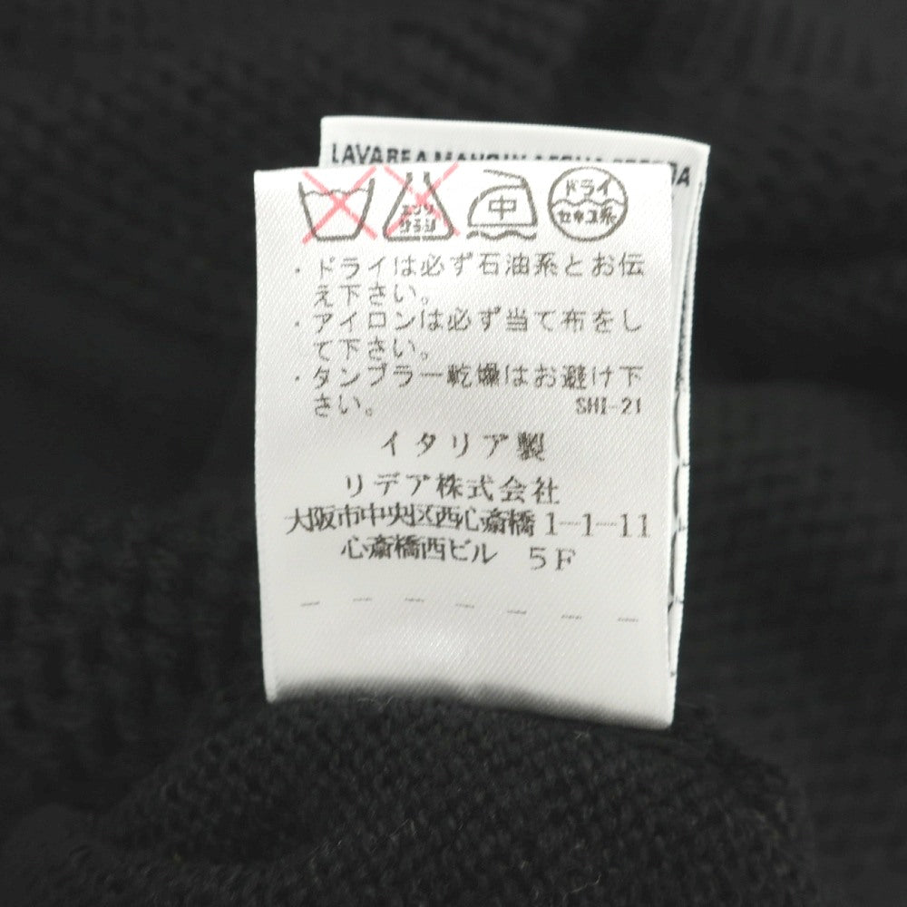 【中古】クルチアーニ CRUCIANI ウール ゲージ 切替デザイン クルーネック プルオーバーニット ブラック【サイズ50】【 状態ランクB 】【 メンズ 】