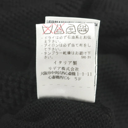 【中古】クルチアーニ CRUCIANI ウール ゲージ 切替デザイン クルーネック プルオーバーニット ブラック【サイズ50】【 状態ランクB 】【 メンズ 】