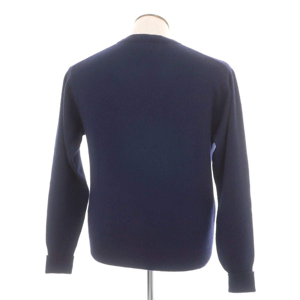 【中古】ダンヒル Dunhill SPORT カシミヤ Vネック プルオーバーニット ネイビー【サイズ3】【 状態ランクB 】【 メンズ 】