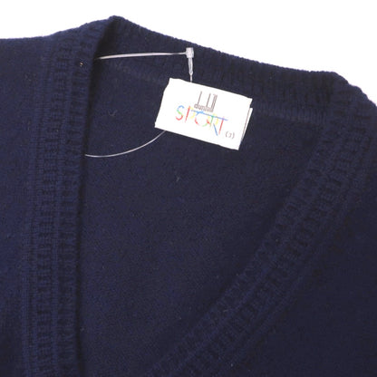 【中古】ダンヒル Dunhill SPORT カシミヤ Vネック プルオーバーニット ネイビー【サイズ3】【 状態ランクB 】【 メンズ 】