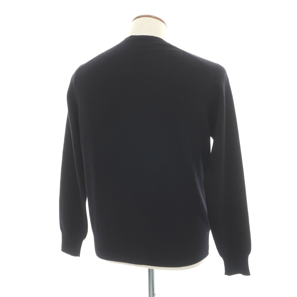 【中古】キートン Kiton カシミヤ クルーネック プルオーバーニット ブラック【サイズ48】【 状態ランクB 】【 メンズ 】