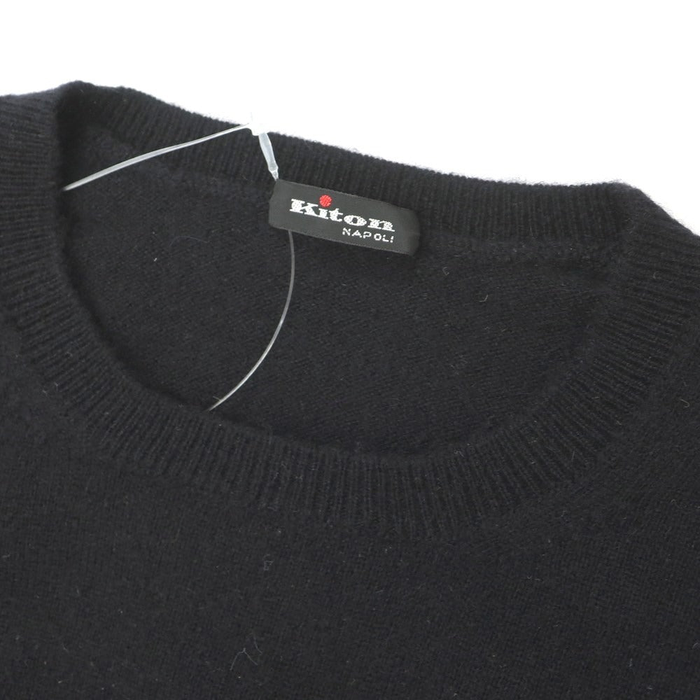 【中古】キートン Kiton カシミヤ クルーネック プルオーバーニット ブラック【サイズ48】【 状態ランクB 】【 メンズ 】