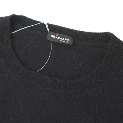 【中古】キートン Kiton カシミヤ クルーネック プルオーバーニット ブラック【サイズ48】【 状態ランクB 】【 メンズ 】