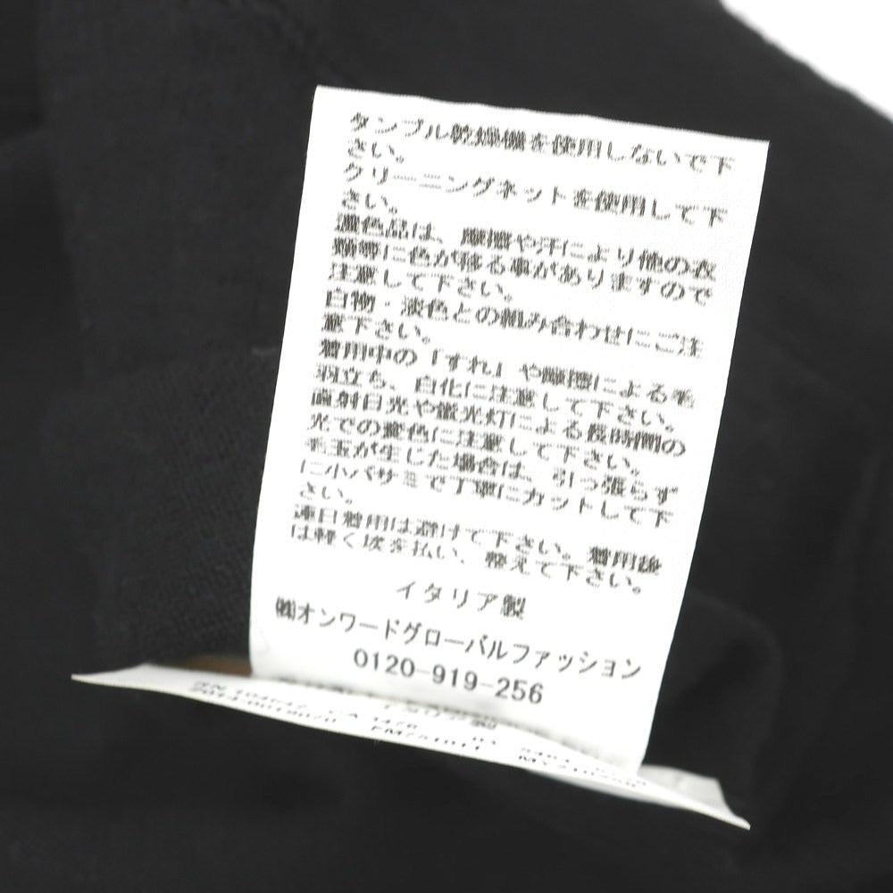 【中古】ジルサンダー JIL SANDER ハイゲージ ウールシルク Vネック プルオーバーニット ブラック【サイズ48】【 状態ランクB 】【 メンズ 】