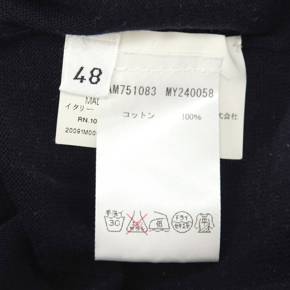 【中古】ジルサンダー JIL SANDER コットン 長袖 ポロニット ネイビー【サイズ48】【 状態ランクB 】【 メンズ 】
