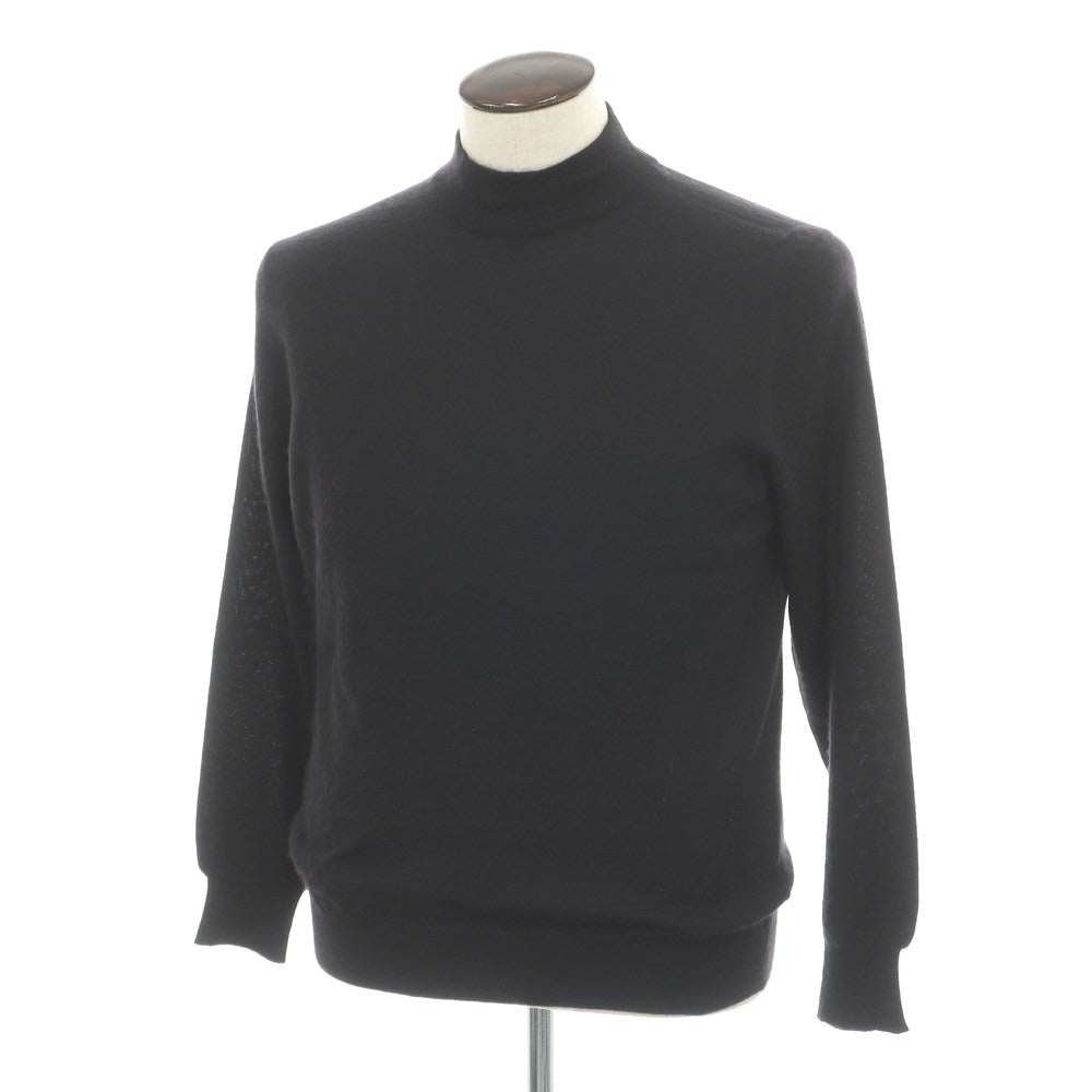 【中古】カヴァロビアンコ cavallo bianco カシミヤシルク モックネック プルオーバーニット ブラック【サイズ50】【 状態ランクC 】【 メンズ 】