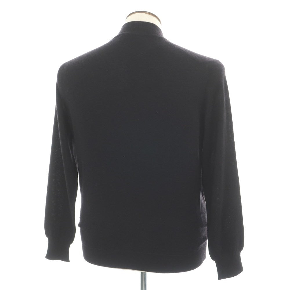 【中古】カヴァロビアンコ cavallo bianco カシミヤシルク モックネック プルオーバーニット ブラック【サイズ50】【 状態ランクC 】【 メンズ 】