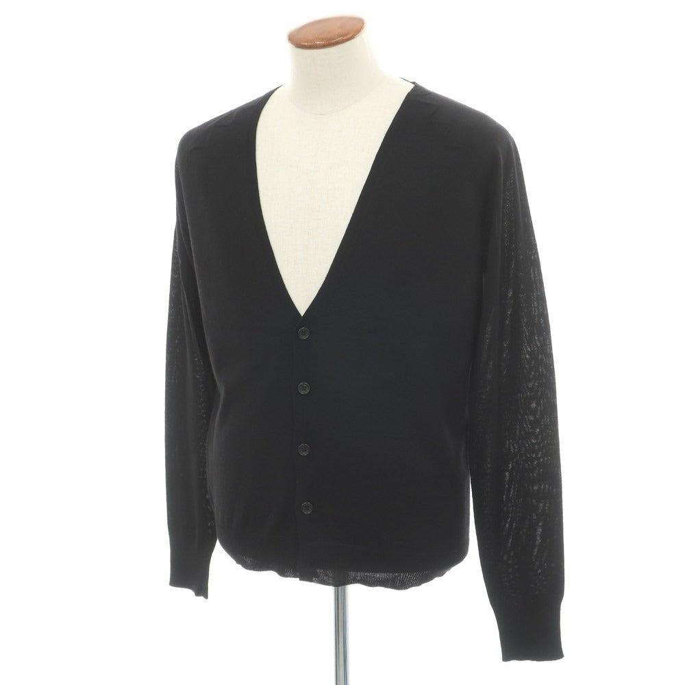 【中古】バレンシアガ BALENCIAGA ハイゲージ ウールシルクカシミヤ カーディガン ブラック【サイズM】【 状態ランクB 】【 メンズ 】