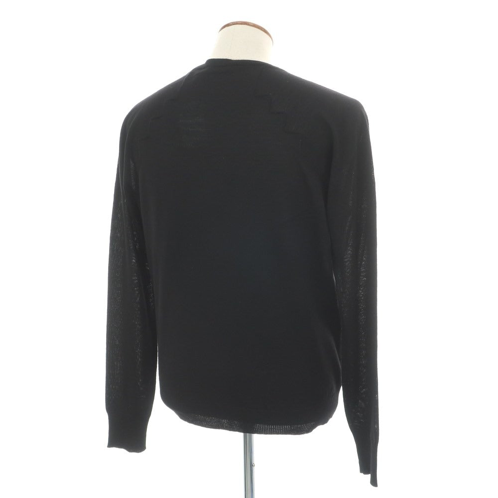 【中古】バレンシアガ BALENCIAGA ハイゲージ ウールシルクカシミヤ カーディガン ブラック【サイズM】【 状態ランクB 】【 メンズ 】