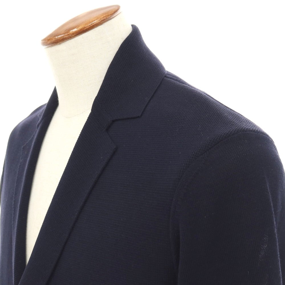【中古】ジルサンダー JIL SANDER コットン ダブル4B ジャケット型 カーディガン ネイビー【サイズ48】【 状態ランクB 】【 メンズ 】