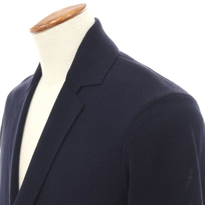 【中古】ジルサンダー JIL SANDER コットン ダブル4B ジャケット型 カーディガン ネイビー【サイズ48】【 状態ランクB 】【 メンズ 】