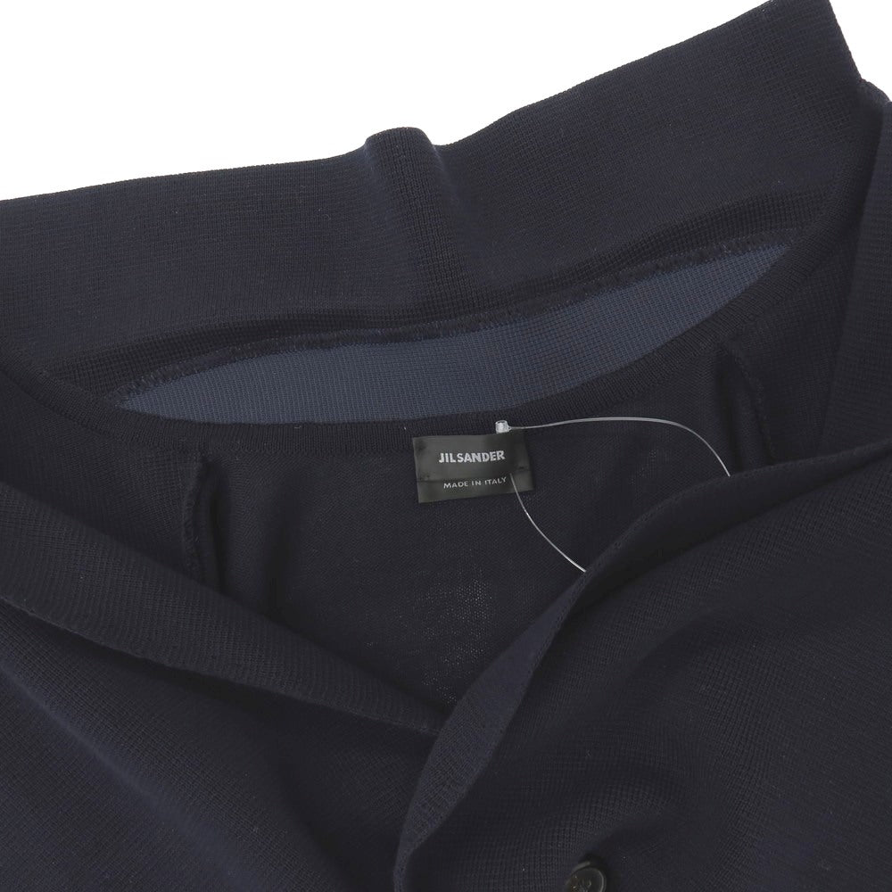 【中古】ジルサンダー JIL SANDER コットン ダブル4B ジャケット型 カーディガン ネイビー【サイズ48】【 状態ランクB 】【 メンズ 】