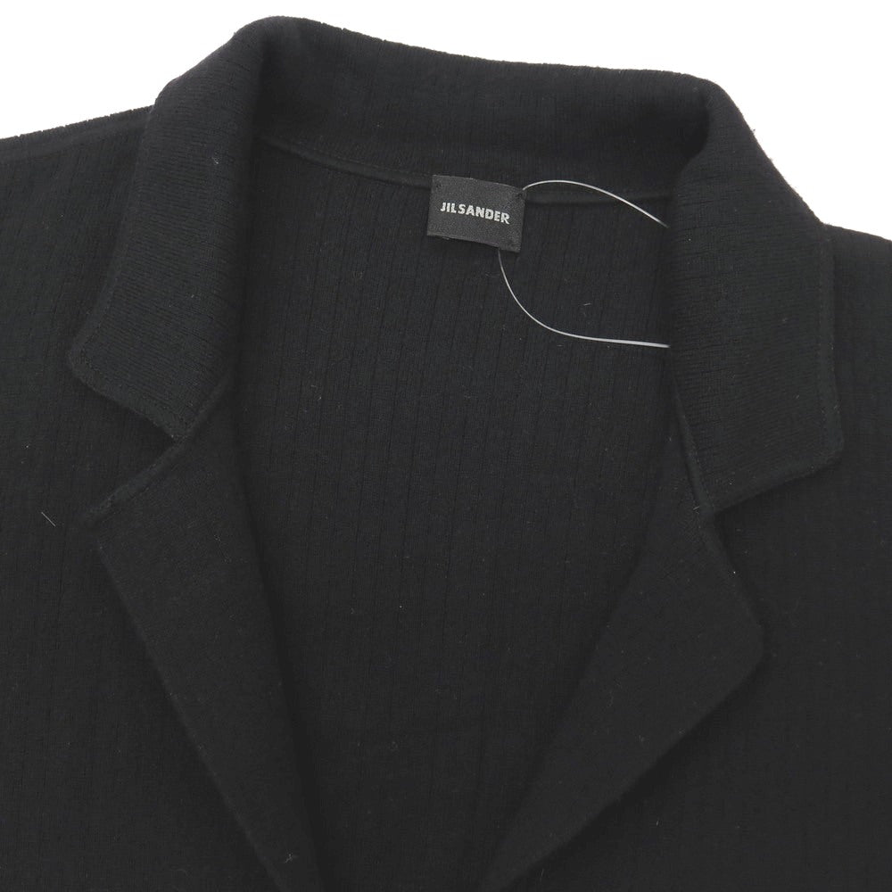 【中古】ジルサンダー JIL SANDER ウール ジャケット型 3B カーディガン ブラック【サイズ50】【 状態ランクB 】【 メンズ 】
