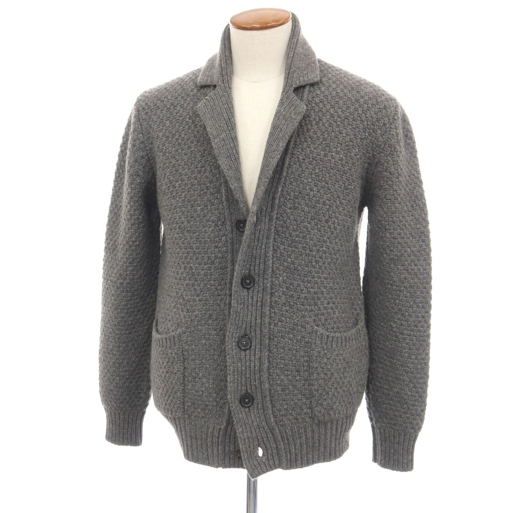 【中古】ジルサンダー JIL SANDER ウール テーラードカラー カーディガン グレー【サイズ48】【 状態ランクB 】【 メンズ 】