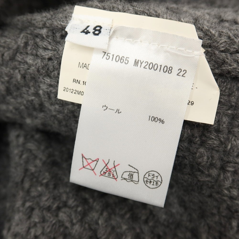 【中古】ジルサンダー JIL SANDER ウール テーラードカラー カーディガン グレー【サイズ48】【 状態ランクB 】【 メンズ 】