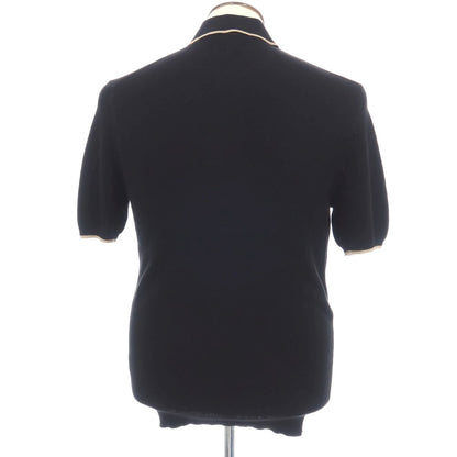 【中古】クルチアーニ CRUCIANI コットン 半袖 ポロニット ブラック【サイズ52】【 状態ランクB 】【 メンズ 】