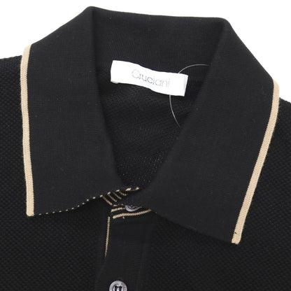【中古】クルチアーニ CRUCIANI コットン 半袖 ポロニット ブラック【サイズ52】【 状態ランクB 】【 メンズ 】