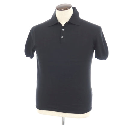 【中古】クルチアーニ CRUCIANI コットン 半袖 ポロニット ブラック【サイズ50】【 状態ランクB 】【 メンズ 】