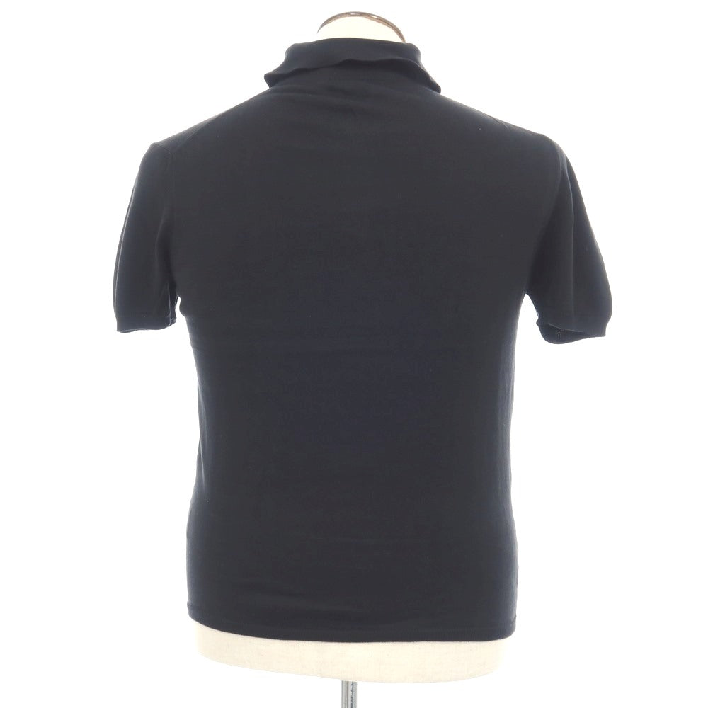【中古】クルチアーニ CRUCIANI コットン 半袖 ポロニット ブラック【サイズ50】【 状態ランクB 】【 メンズ 】