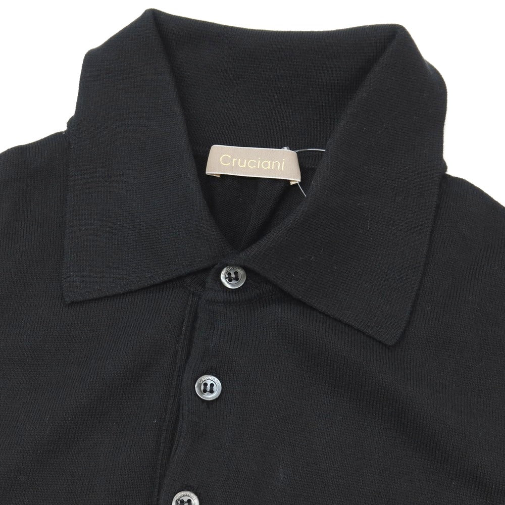 【中古】クルチアーニ CRUCIANI コットン 半袖 ポロニット ブラック【サイズ50】【 状態ランクB 】【 メンズ 】