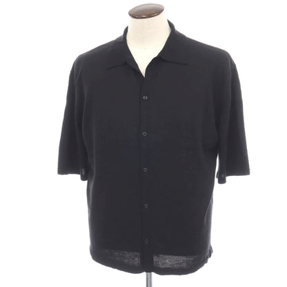 【中古】コンセプション CONSEPTION カシミヤシルク 半袖 ニットシャツ ブラック【サイズL位】【 状態ランクB 】【 メンズ 】