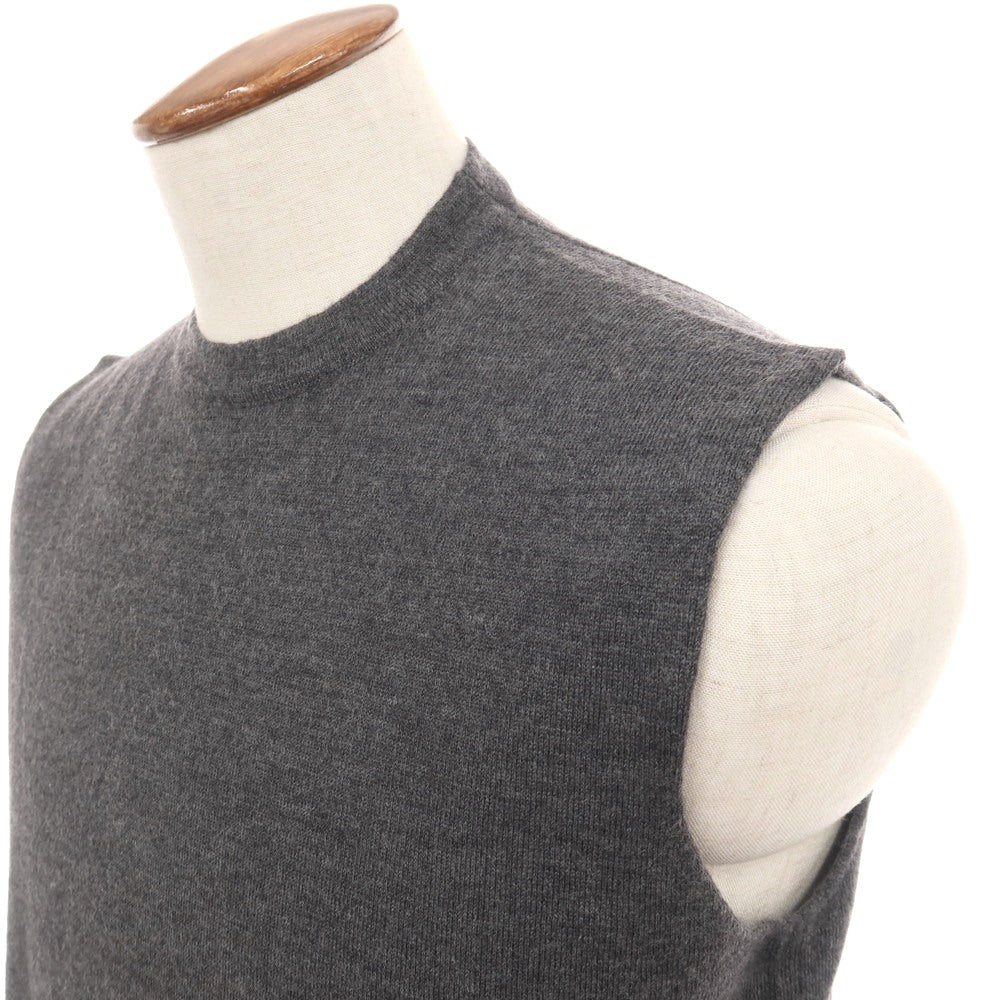 【中古】ジルサンダー JIL SANDER ウール クルーネック ニットベスト グレー【サイズ48】【 状態ランクB 】【 メンズ 】