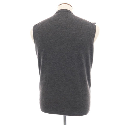 【中古】ジルサンダー JIL SANDER ウール クルーネック ニットベスト グレー【サイズ48】【 状態ランクB 】【 メンズ 】
