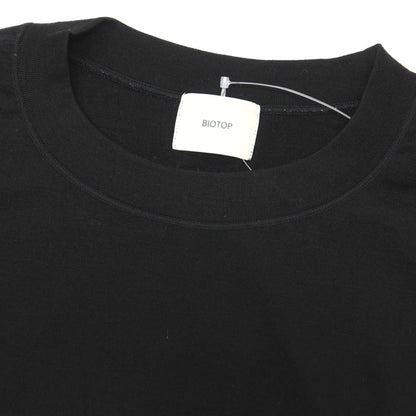 【中古】ビオトープ BIOTOP ウールナイロン クルーネック 半袖Ｔシャツ ブラック【サイズL】【 状態ランクB 】【 メンズ 】