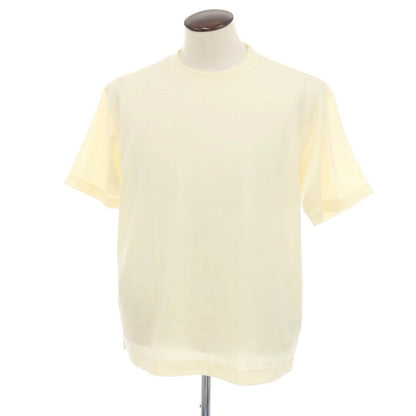 【中古】ビオトープ BIOTOP ウールナイロン クルーネック 半袖Ｔシャツ クリーム【サイズL】【 状態ランクB 】【 メンズ 】