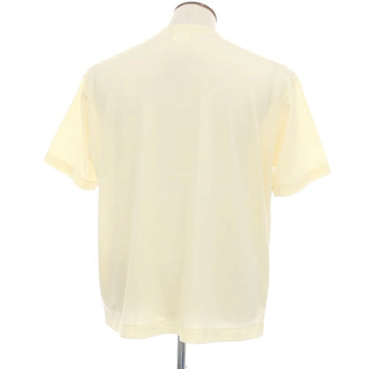 【中古】ビオトープ BIOTOP ウールナイロン クルーネック 半袖Ｔシャツ クリーム【サイズL】【 状態ランクB 】【 メンズ 】