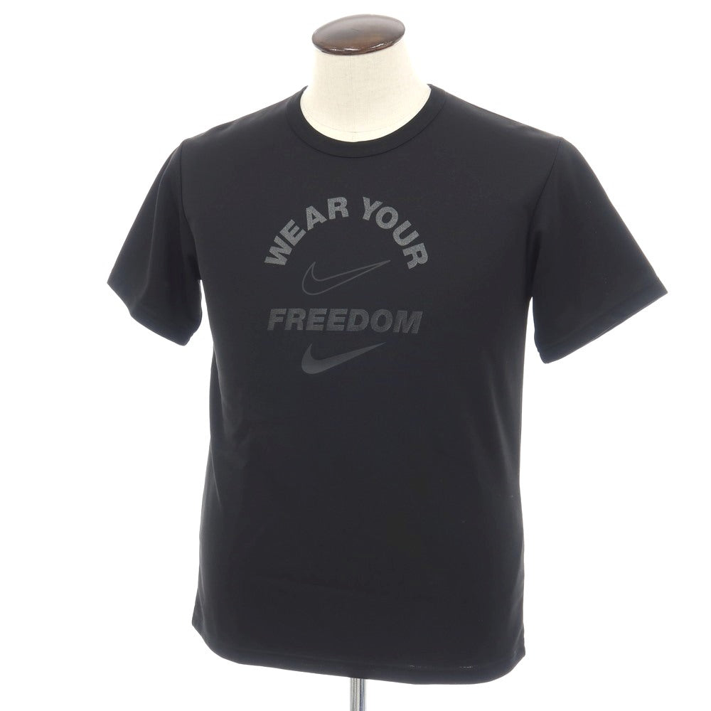 【中古】ブラックコムデギャルソン BLACK COMME des GARCONS ×NIKE ポリエステル クルーネック 半袖Ｔシャツ ブラック【サイズL】【 状態ランクB 】【 メンズ 】