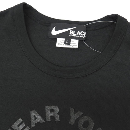 【中古】ブラックコムデギャルソン BLACK COMME des GARCONS ×NIKE ポリエステル クルーネック 半袖Ｔシャツ ブラック【サイズL】【 状態ランクB 】【 メンズ 】
