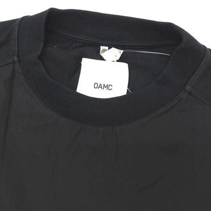 【中古】オーエーエムシー OAMC コットン 切り替えデザイン クルーネック 半袖Ｔシャツ ブラック【サイズL】【 状態ランクB 】【 メンズ 】