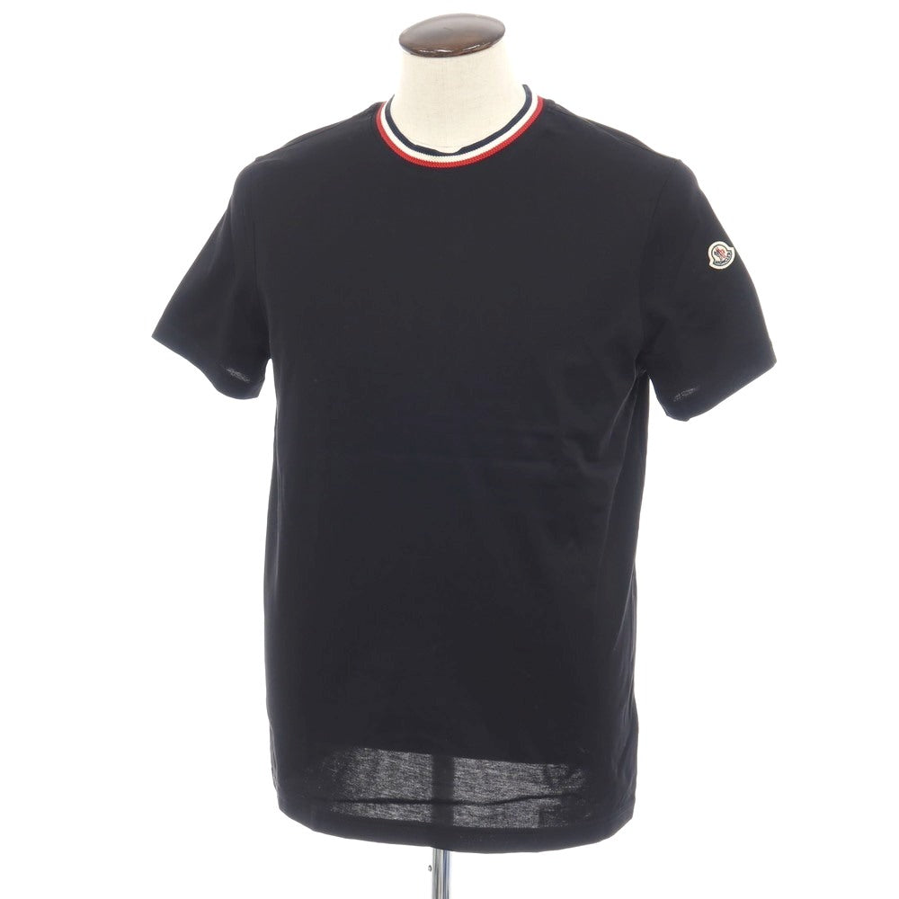 【中古】モンクレール MONCLER コットン クルーネック 半袖Ｔシャツ ブラック【サイズL】【 状態ランクC 】【 メンズ 】