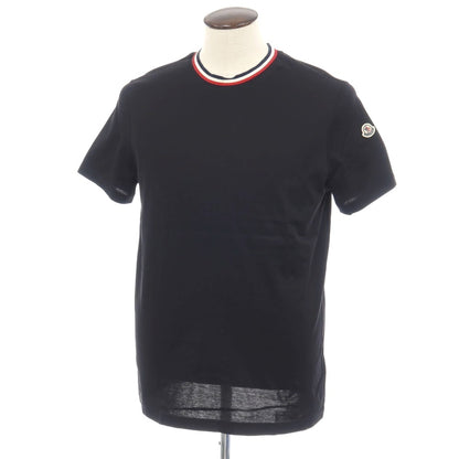 【中古】モンクレール MONCLER コットン クルーネック 半袖Ｔシャツ ブラック【サイズL】【 状態ランクC 】【 メンズ 】