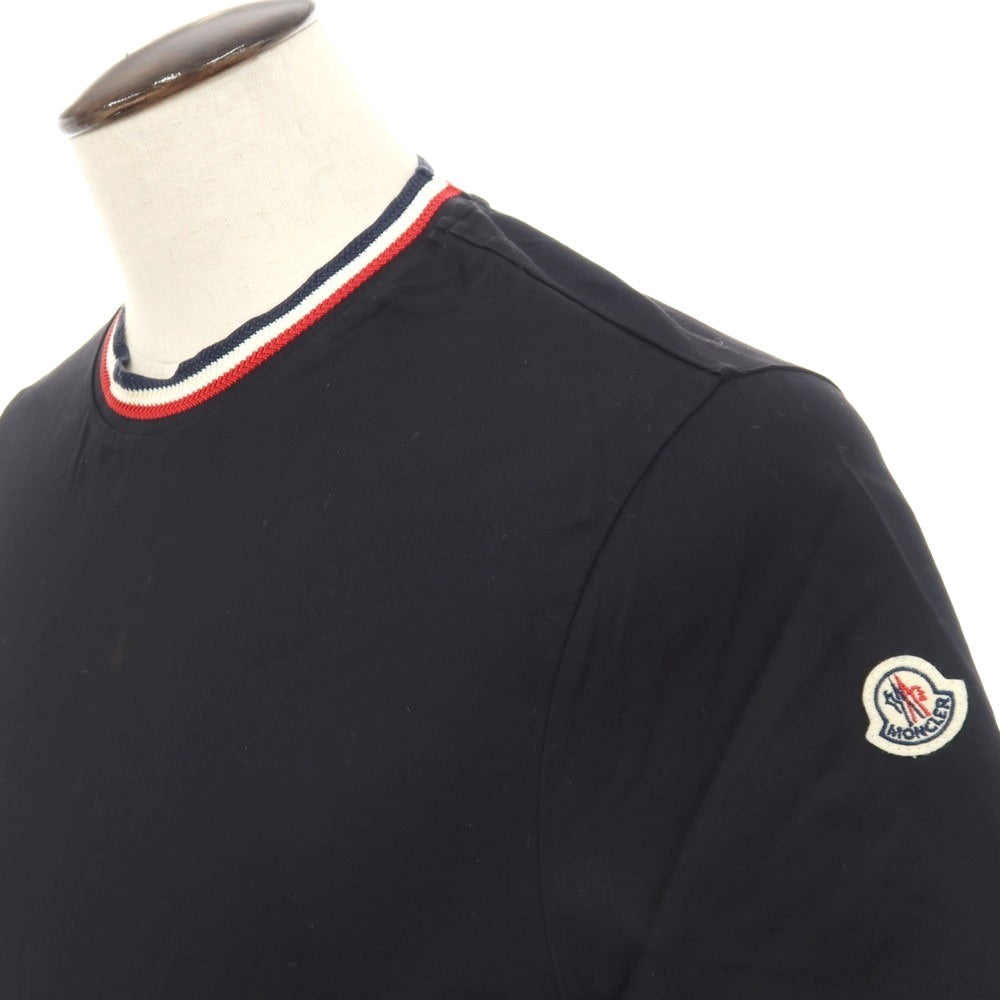 【中古】モンクレール MONCLER コットン クルーネック 半袖Ｔシャツ ブラック【サイズL】【 状態ランクC 】【 メンズ 】