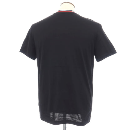 【中古】モンクレール MONCLER コットン クルーネック 半袖Ｔシャツ ブラック【サイズL】【 状態ランクC 】【 メンズ 】
