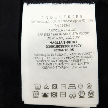 【中古】モンクレール MONCLER コットン クルーネック 半袖Ｔシャツ ブラック【サイズL】【 状態ランクC 】【 メンズ 】