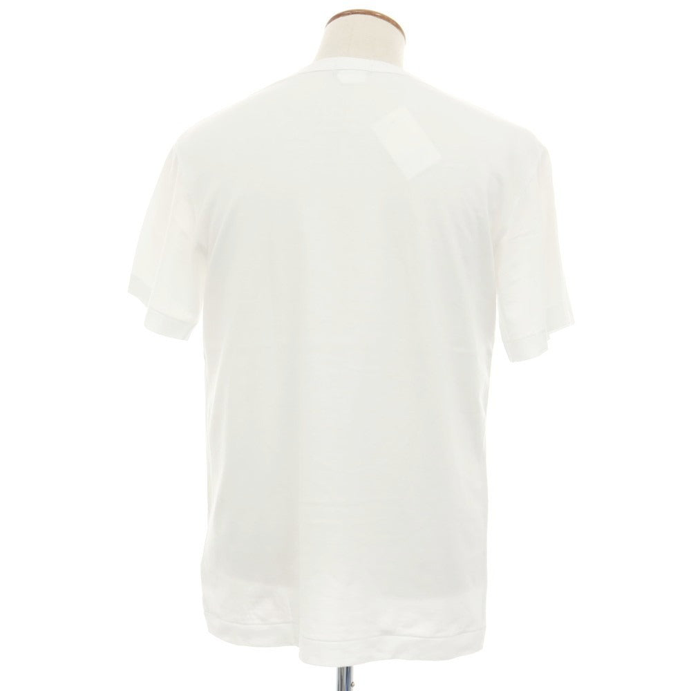 【中古】コムデギャルソンオムプリュス COMME des GARCONS HOMME PLUS プリント チェーンデザイン クルーネック 半袖Ｔシャツ ホワイト【サイズM】【 状態ランクB 】【 メンズ 】