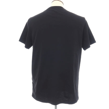 【中古】ニールバレット NEIL BARRETT コットン 異素材切り替えデザイン クルーネック 半袖Ｔシャツ ブラック【サイズL】【 状態ランクB 】【 メンズ 】