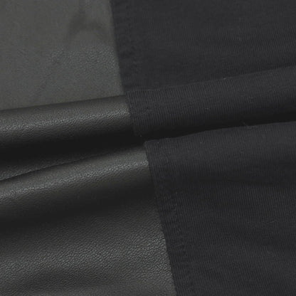 【中古】ニールバレット NEIL BARRETT コットン 異素材切り替えデザイン クルーネック 半袖Ｔシャツ ブラック【サイズL】【 状態ランクB 】【 メンズ 】