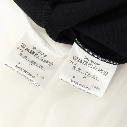 【中古】ビオトープ BIOTOP HANES製 USAコットン モックネック 半袖Ｔシャツ 2枚セット ブラックxホワイト【サイズM】【 状態ランクA 】【 メンズ 】