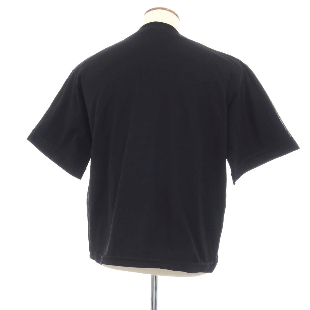 【中古】ジルサンダー JIL SANDER ウール×コットン クルーネック 半袖Ｔシャツ ブラック【サイズ46】【 状態ランクB 】【 メンズ 】