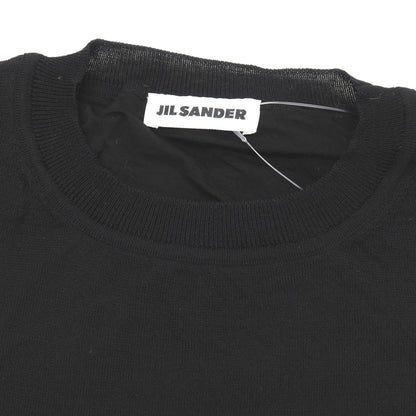 【中古】ジルサンダー JIL SANDER ウール×コットン クルーネック 半袖Ｔシャツ ブラック【サイズ46】【 状態ランクB 】【 メンズ 】