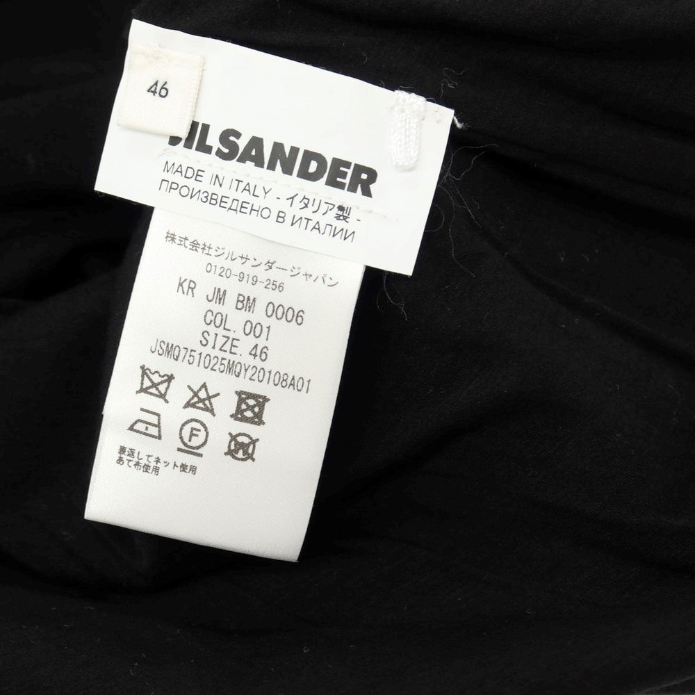 【中古】ジルサンダー JIL SANDER ウール×コットン クルーネック 半袖Ｔシャツ ブラック【サイズ46】【 状態ランクB 】【 メンズ 】