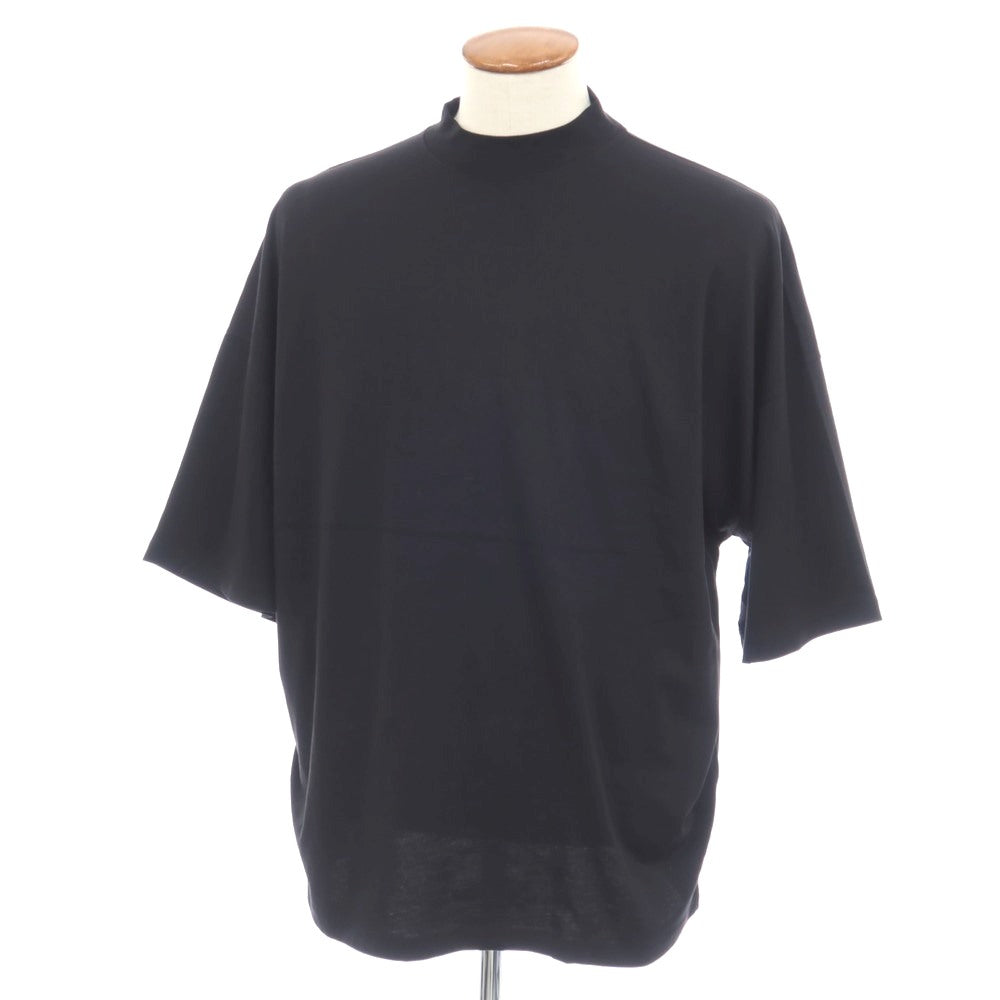 【中古】ジルサンダー JIL SANDER コットン モックネック 半袖Ｔシャツ ブラック【サイズM】【 状態ランクB 】【 メンズ 】