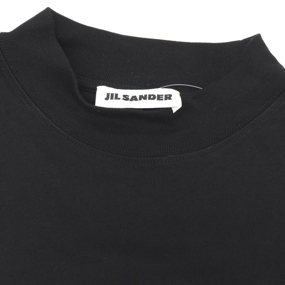 【中古】ジルサンダー JIL SANDER コットン モックネック 半袖Ｔシャツ ブラック【サイズM】【 状態ランクB 】【 メンズ 】