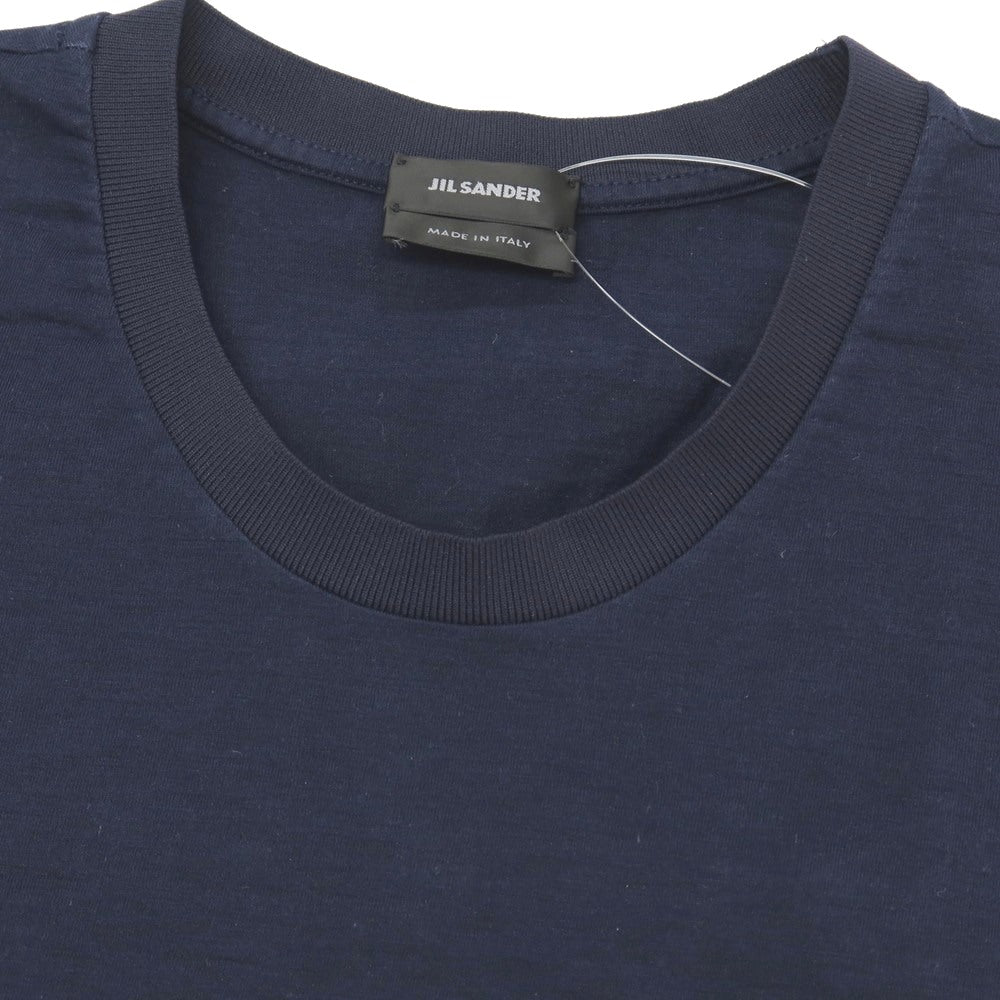 【中古】ジルサンダー JIL SANDER ポリエステルコットン クルーネック 半袖Ｔシャツ ネイビー【サイズM】【 状態ランクB 】【 メンズ 】